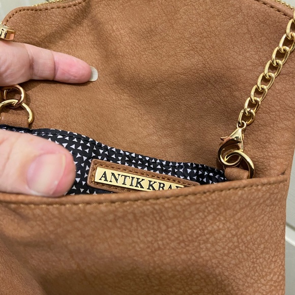 NEW Antik Kraft Crossbody gorgeous brown leather. - Picture 7 of 10